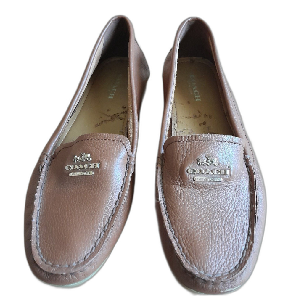 Coach New York Loafers Leather Slip on Casual Comfort Shoes Size 8